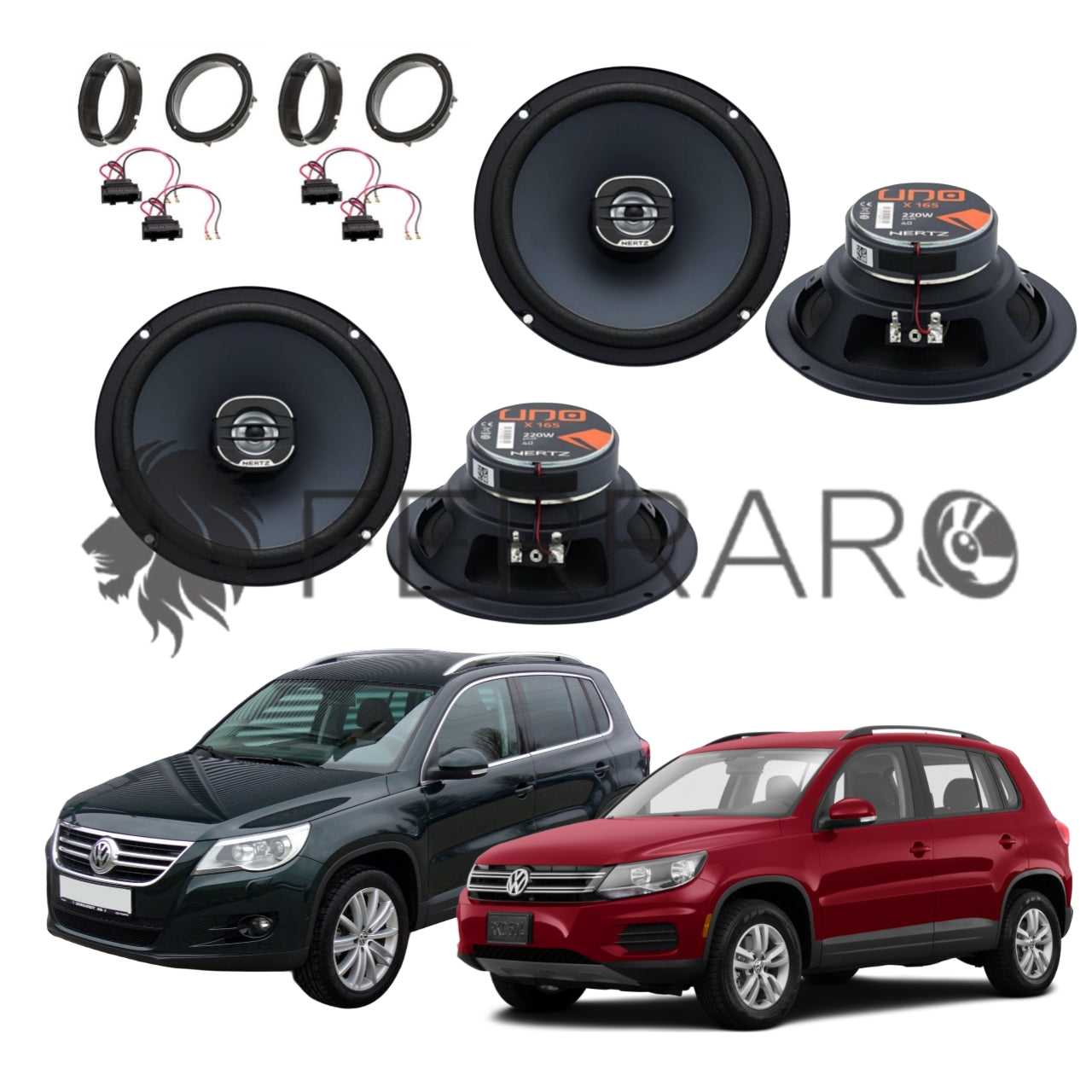 Hertz Kit 4 Casse | X 165 | Ant/Post | VW Tiguan