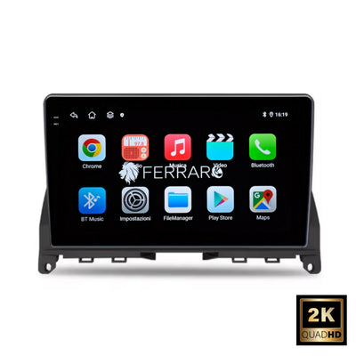 Autoradio per Mercedes Classe C w204 | s204 9" 2K | 2007-2011 | Android | Bluetooth | CarPlay | Android Auto | 12/256GB Ram