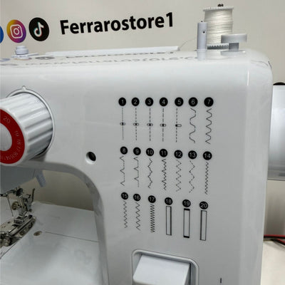 Mini Macchina da cucire, Elettrica, Multifunzione da 20 pezzi con Pedale