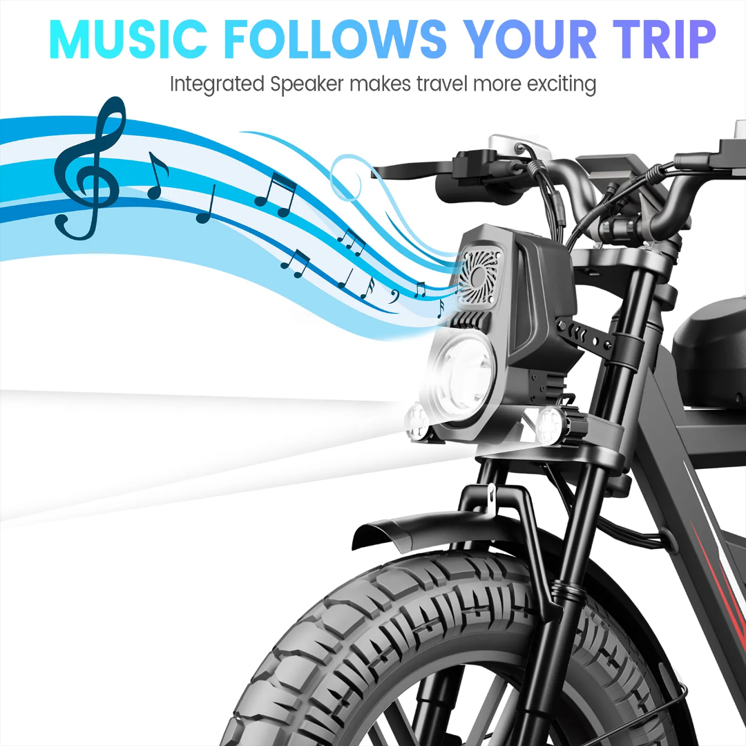 FerraroStore WO18, Bici Elettrica Pieghevole, 20*4.5", Batteria 48V