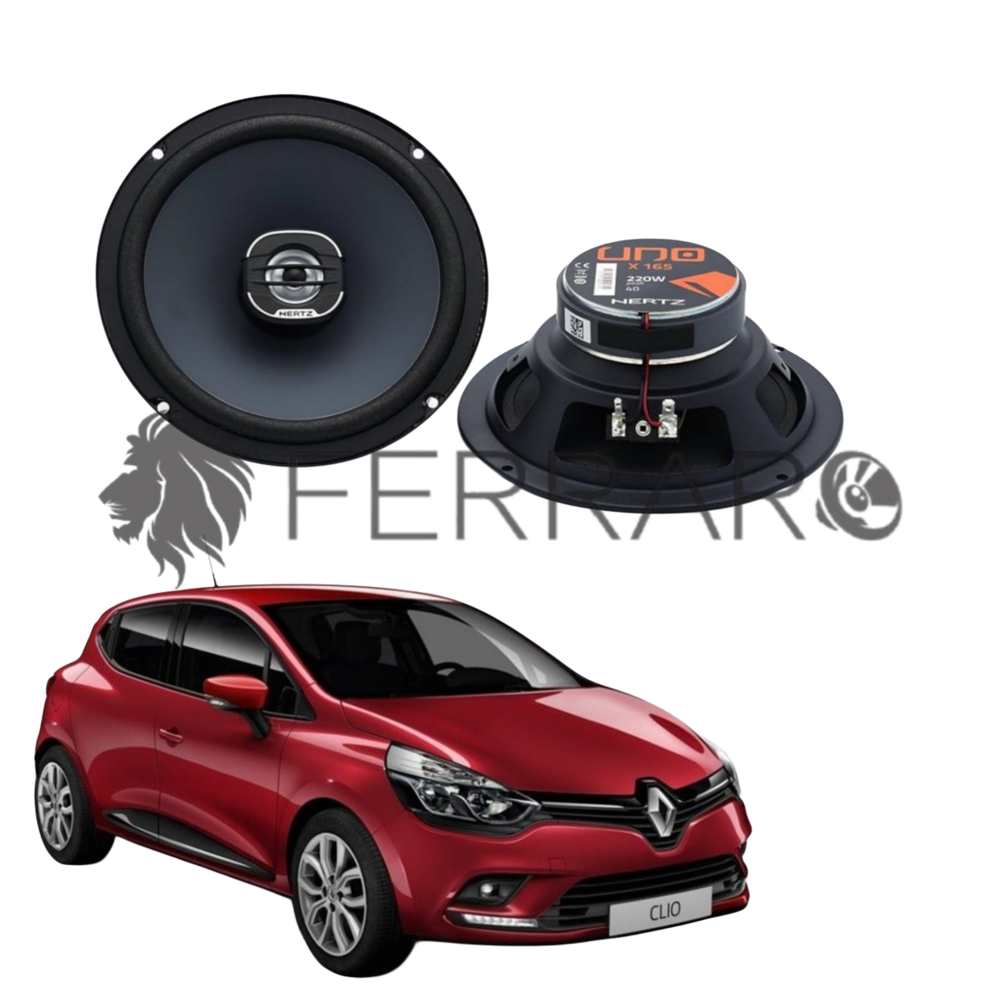 Hertz Kit 2 Casse | X 165 | Ant o Post | Renault Clio V | 5ª Serie (Dal 2019>)