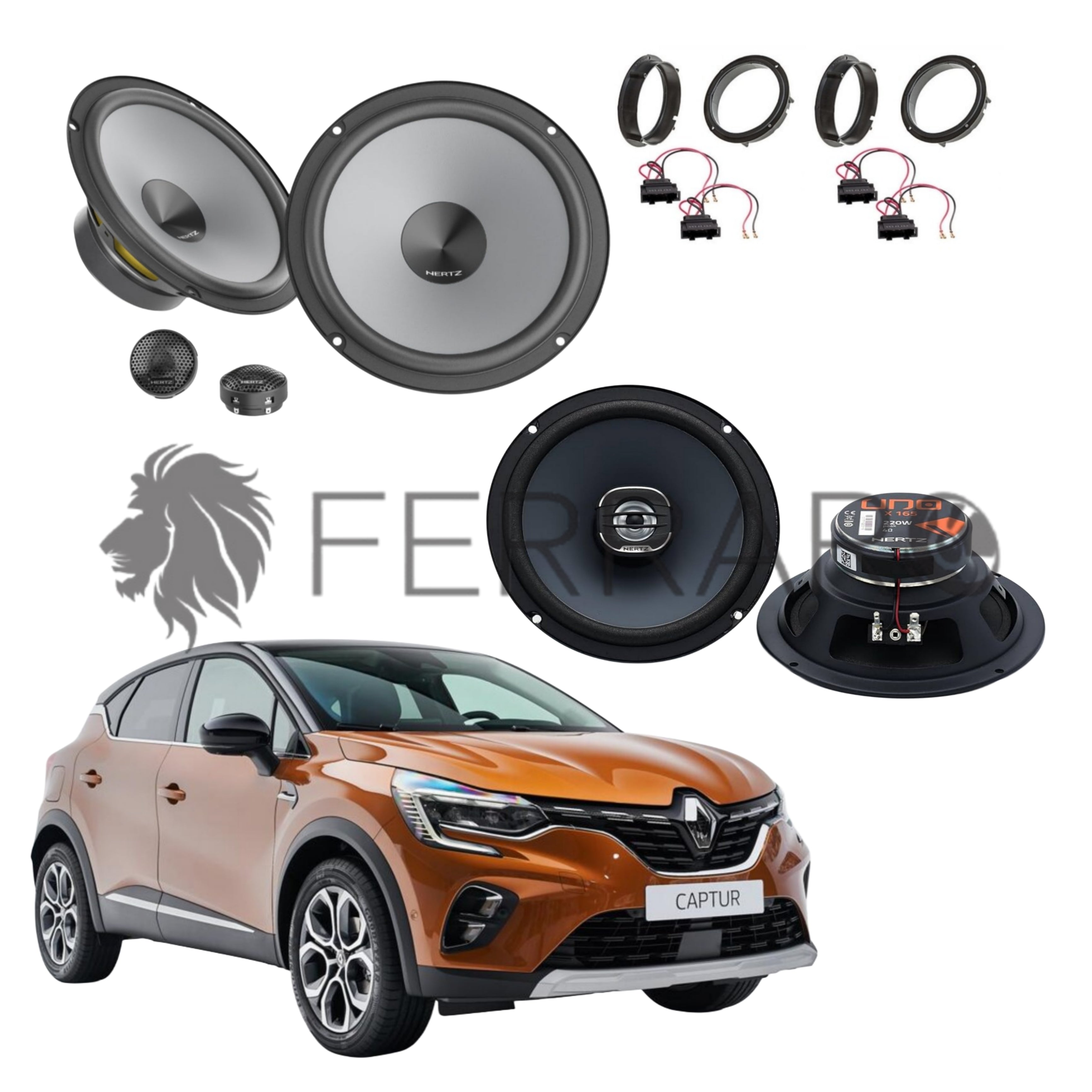 Hertz Kit 6 Casse | K 165 | X 165 | Ant/Post | Renault Captur II Serie (Dal 2020>)
