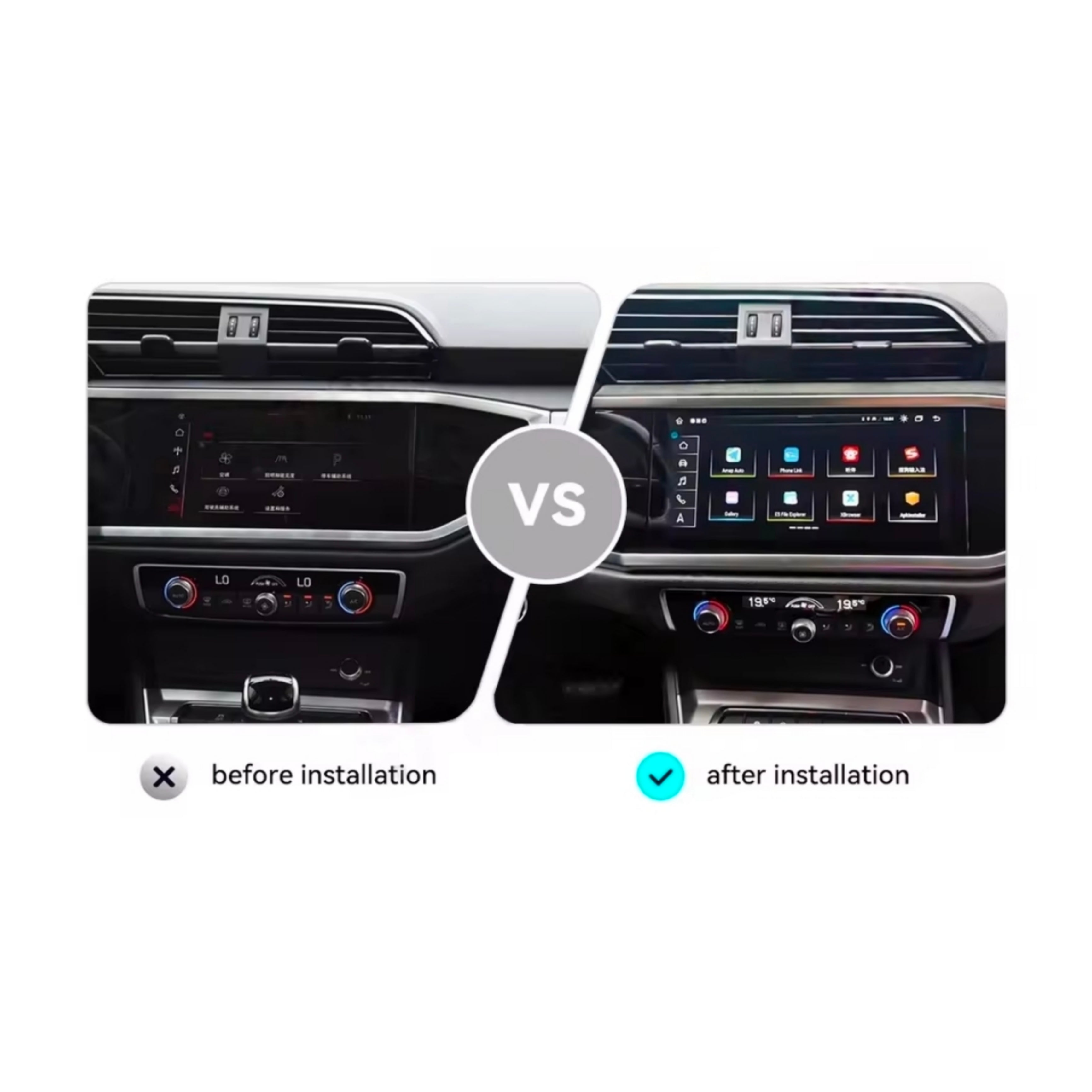 Autoradio per Audi Q3 10.1" | 2018-2025 | Android | Bluetooth | CarPlay | Android Auto | 4/8GB Ram