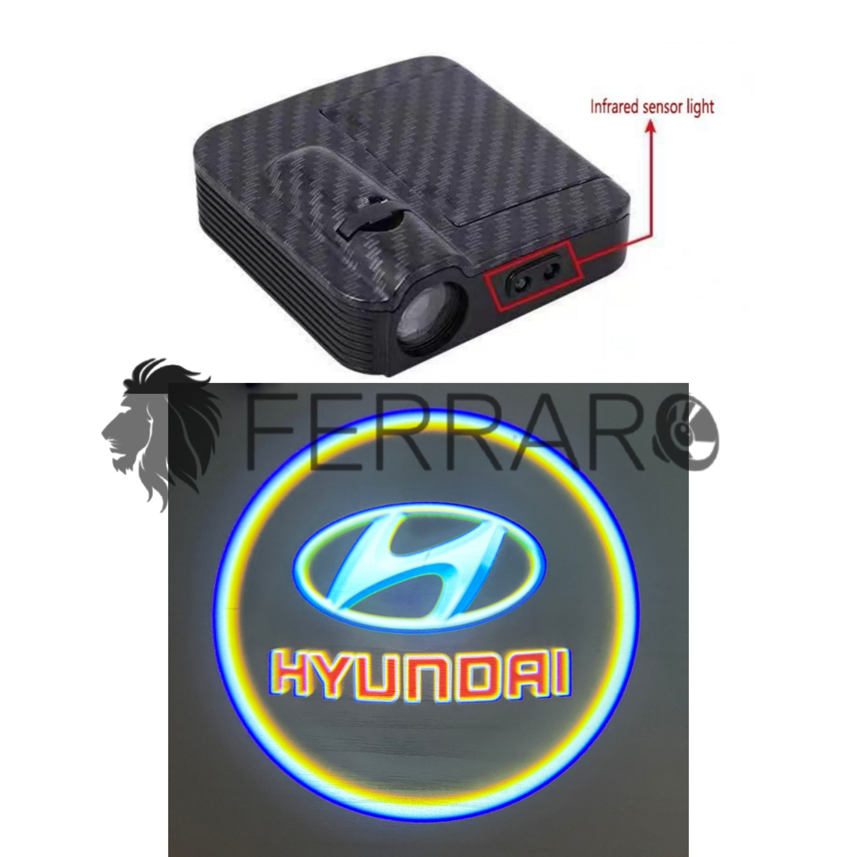 Luce Cortesia Hyundai | Universale | Adesivo | Batteria (NO INCL.)