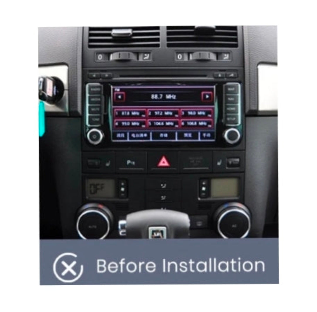Kit Montaggio Autoradio 9"Pollici Volkswagen Touareg (2002-2010), Mascherina, Cablaggio per Autoradio Android