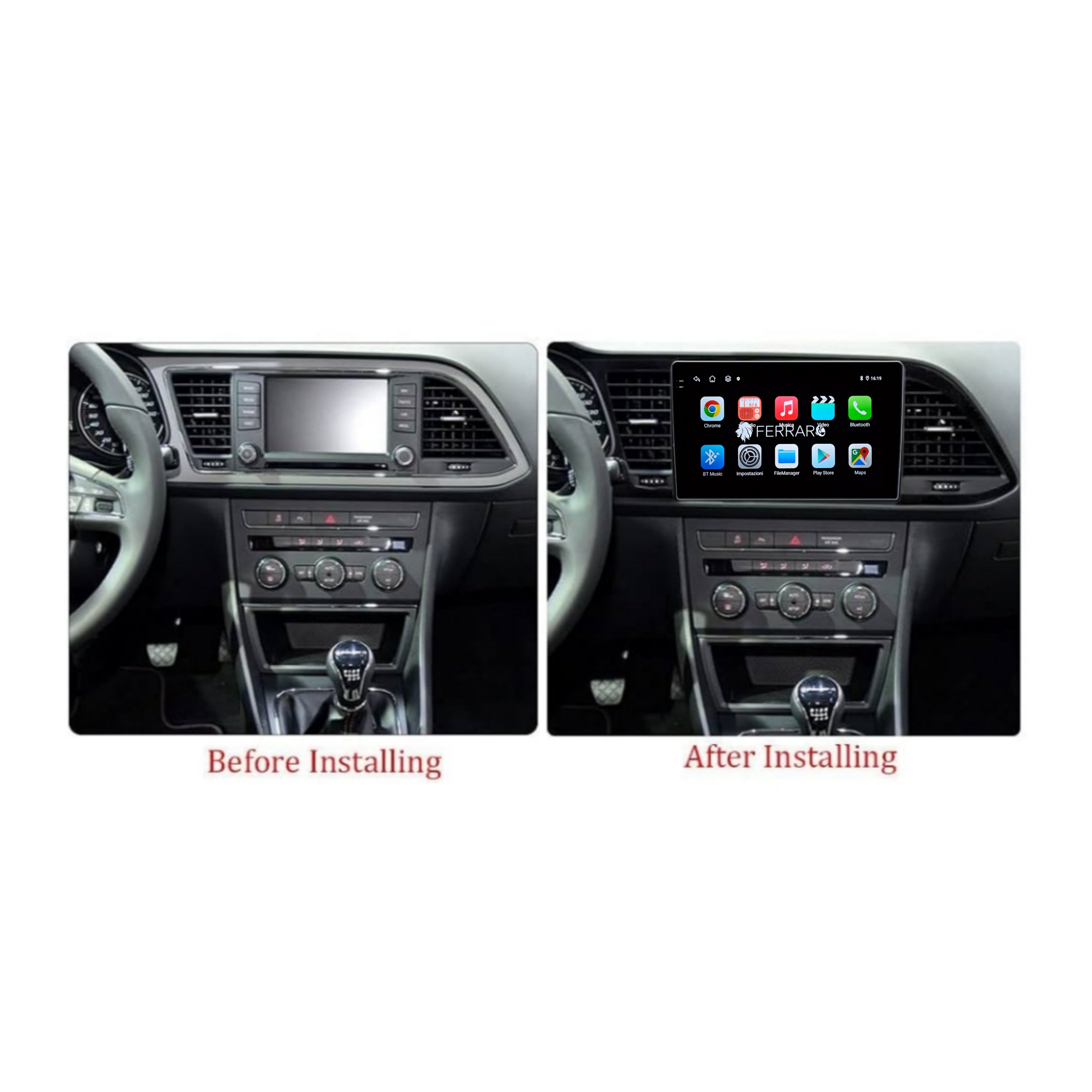 Autoradio per Seat Leon 3 5F 9" 2K | 2012-2020 | Android | Bluetooth | CarPlay | Android Auto | 12/256GB Ram