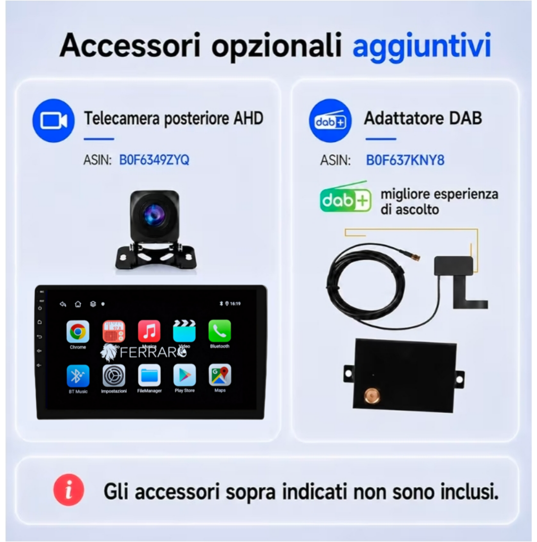 Autoradio per Alfaromeo 147 9" 2K, Android, Bluetooth, CarPlay, Android Auto, 12/256GB Ram