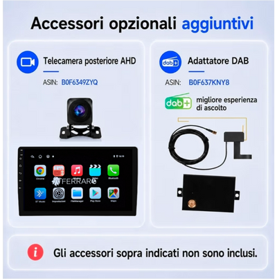 Autoradio per Alfaromeo 147 9" 2K, Android, Bluetooth, CarPlay, Android Auto, 12/256GB Ram