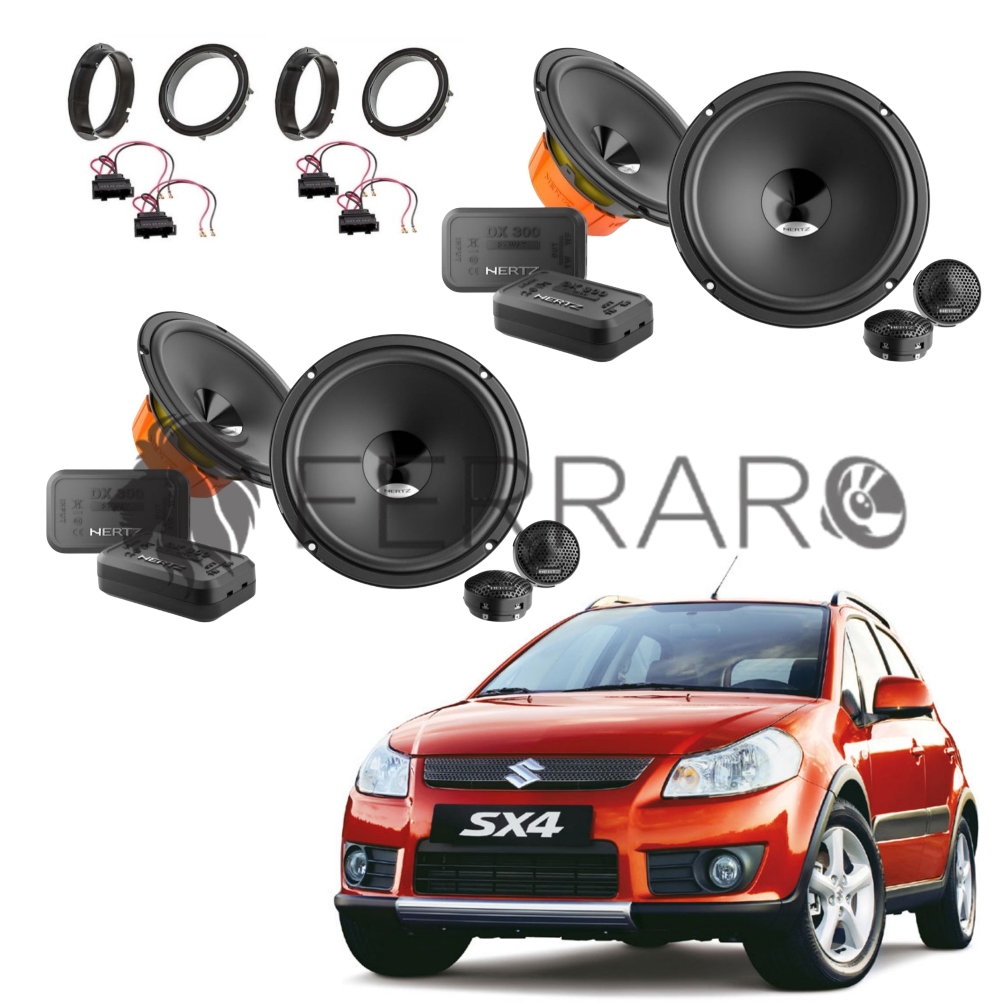 Hertz Kit 8 Casse | DSK 165.3 | Ant/Post | Suzuki SX4, S-Cross (Dal 2006 in Poi)