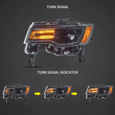 Fanali Anteriore Completo per Jeep Grand Cherokee WK2 (2014-2021) a LED