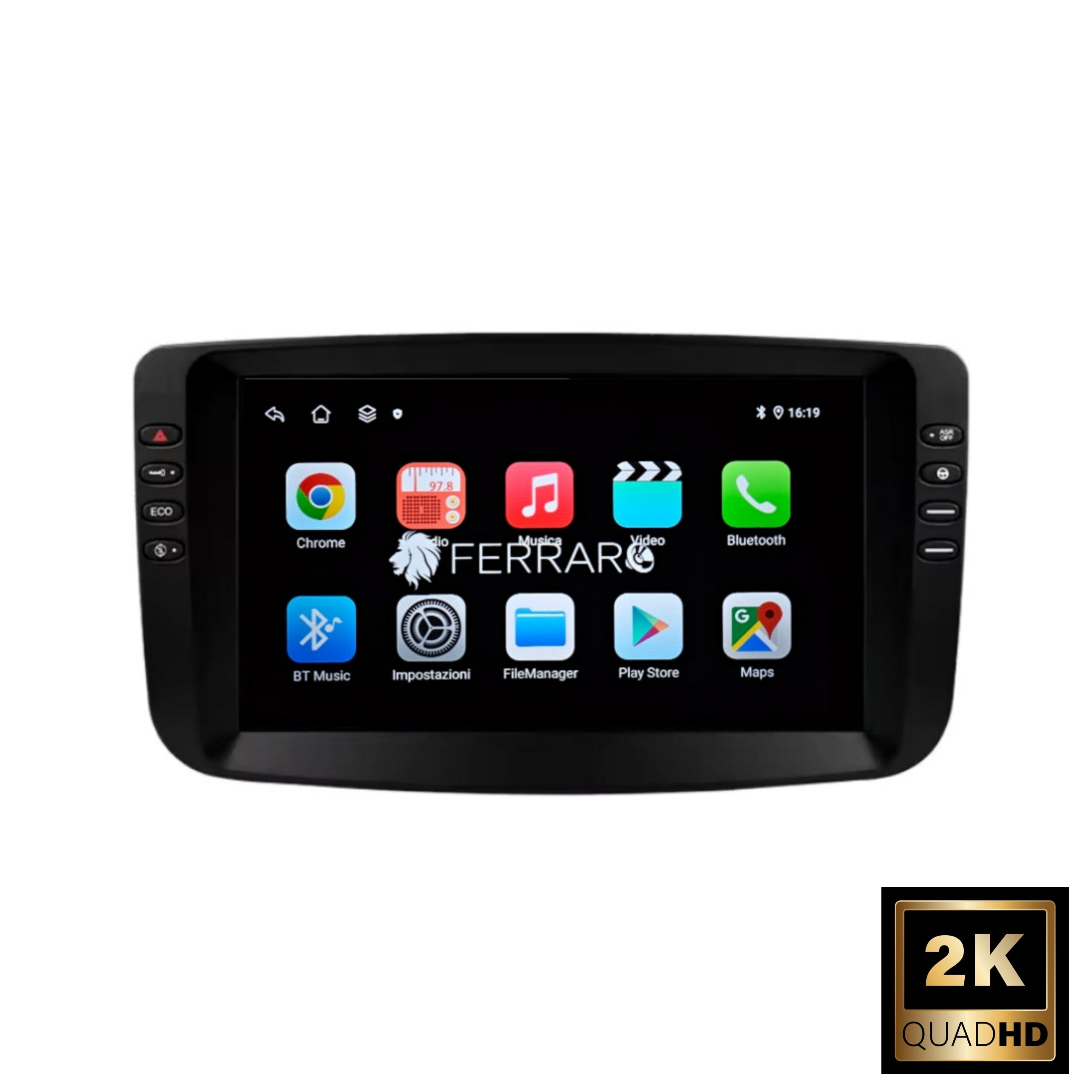 Autoradio per Punto Evo 9" 2K | Dal 2009 in Poi | Android | Bluetooth | CarPlay | Android Auto | 12/256GB Ram