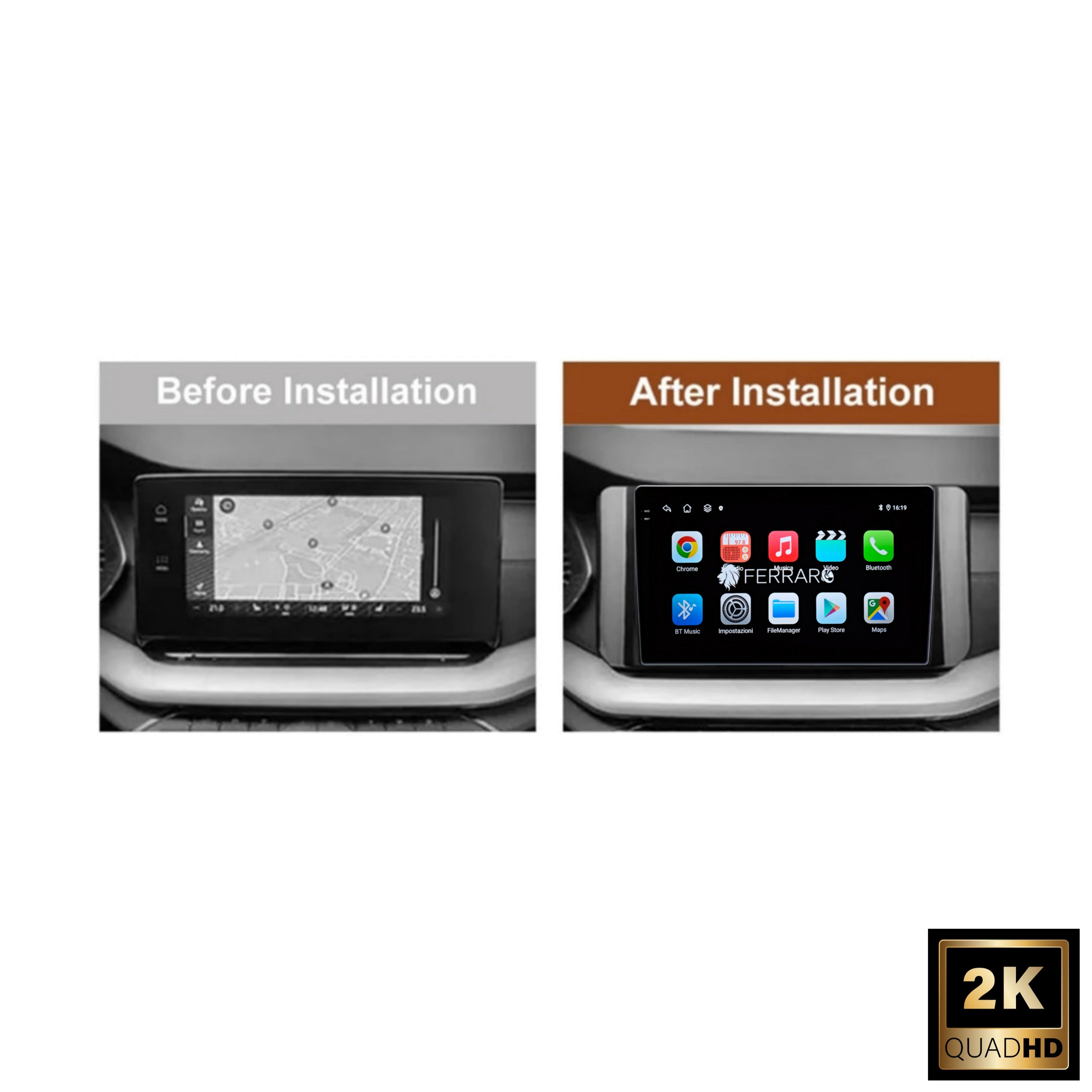 Autoradio per Skoda Octavia 4 A8 10.1" 2K | 2019-2023 | Android | Bluetooth | CarPlay | Android Auto | 4/64GB Ram