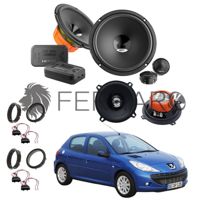 Hertz Kit 6 Casse | DSK 165.3 | DCX 130.3 | Ant/Post | Peugeot 206 dal 1998>