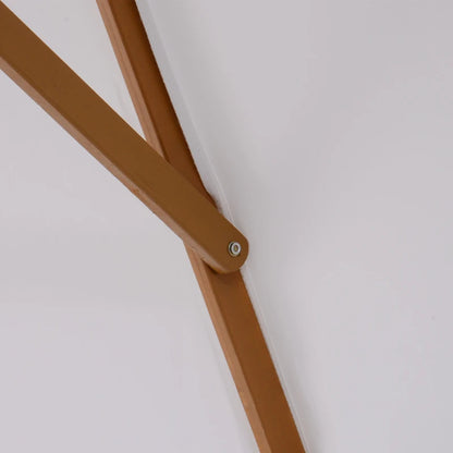 Outsunny Ombrellone m da Giardino 2x3 in Legno Laccato con Copertura Rimovibile, Bianco