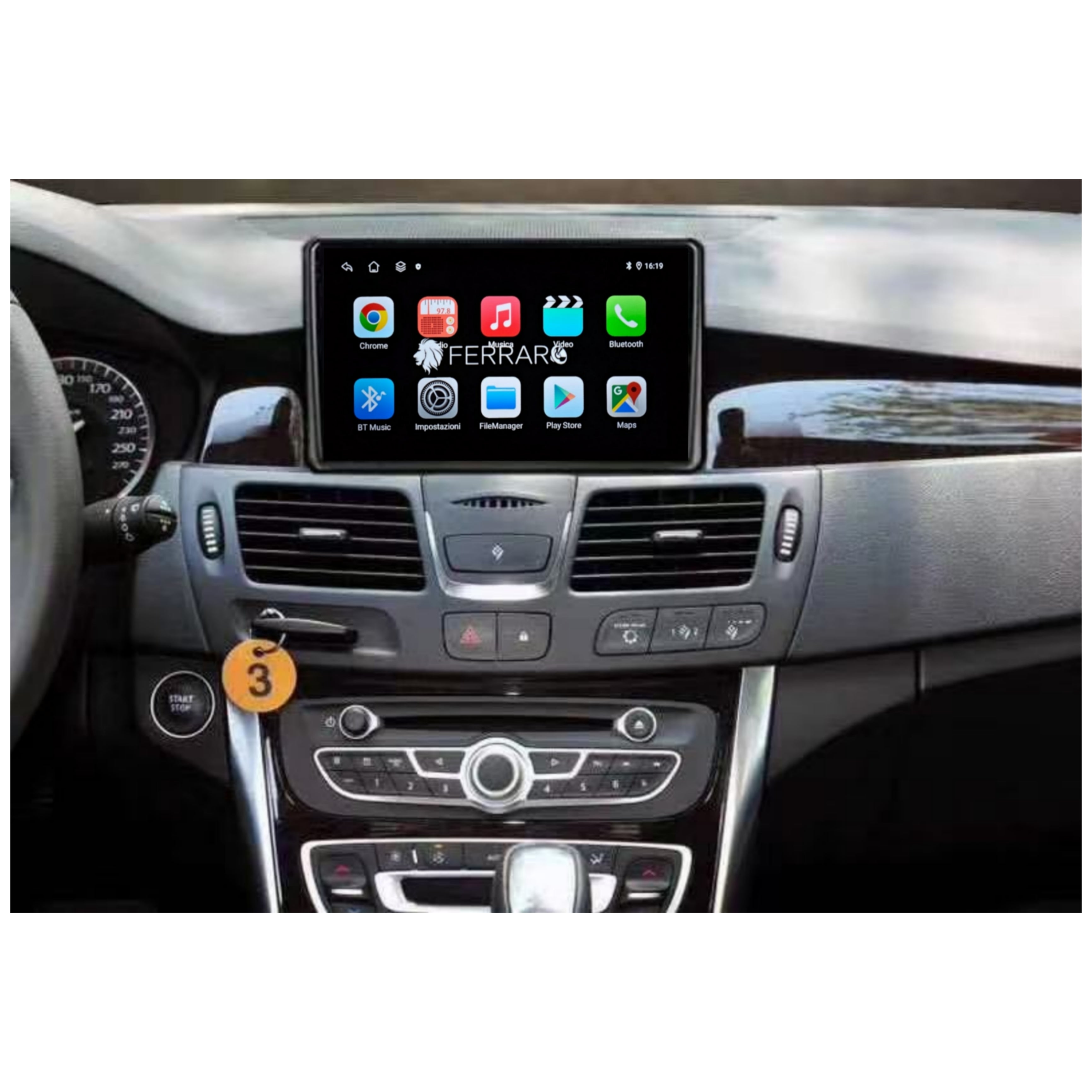 Autoradio per Renault Laguna 9" (2010-2015) Android, Bluetooth, CarPlay, Android Auto, 8/128GB Ram