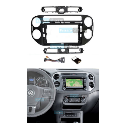 Kit Montaggio Autoradio 9"Pollici Volkswagen Tiguan (2006-2016) Mascherina, Cablaggio Autoradio Android