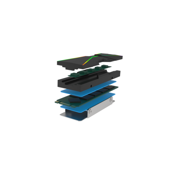 Xilence M2SSD.B.ARGB Modulo di memoria, Refrigeratore, Nero