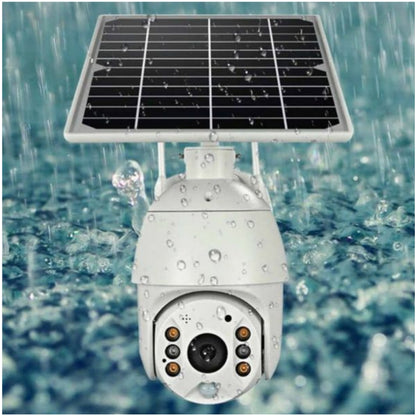 Caméra de sécurité - Caméra IP sans fil à panneau solaire PTZ extérieur Caméra panoramique / titre WiFi 1080P avec vision nocturne 
