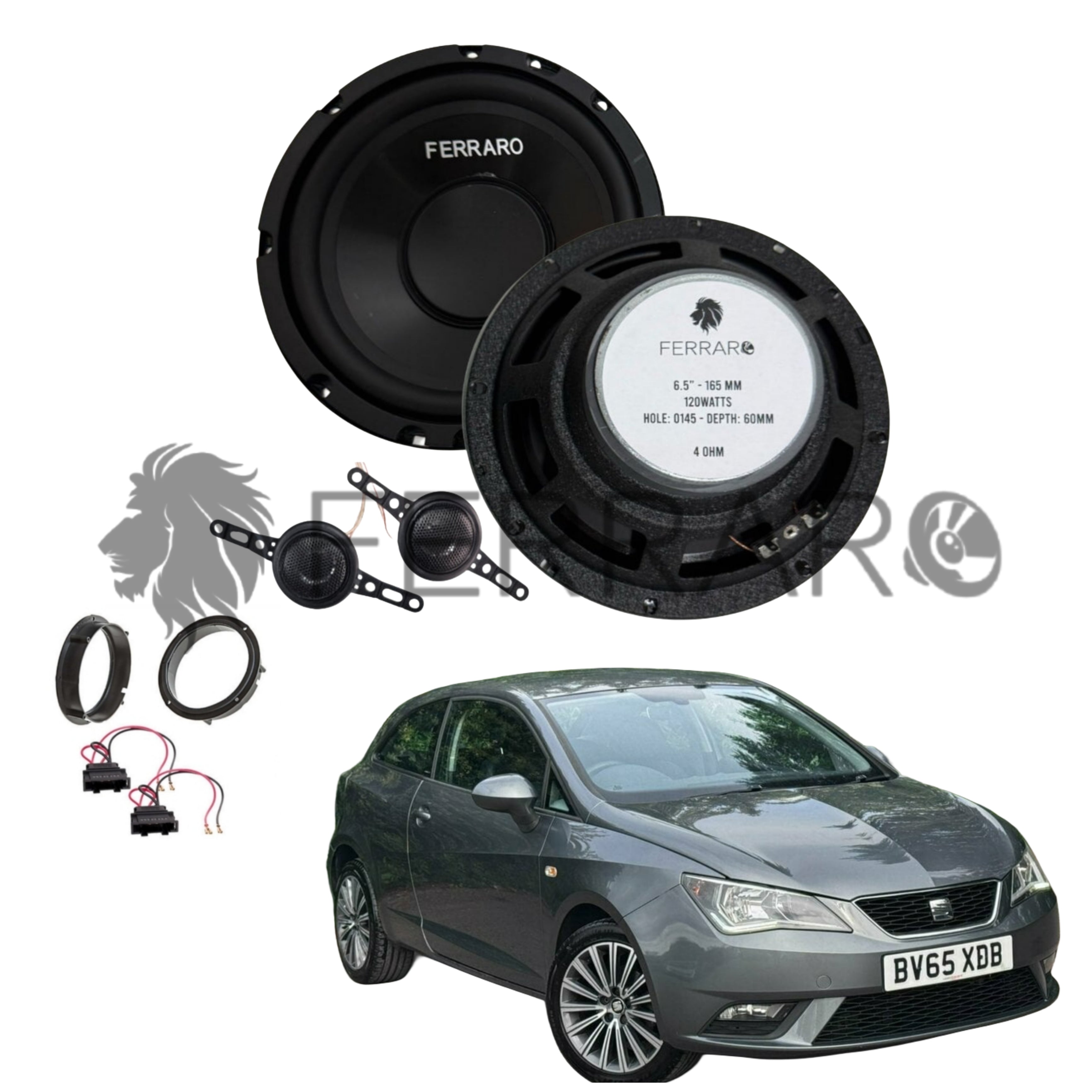 FerraroStore Kit 2 Altoparlanti | ASK-165.2 | Ant o Post | Seat Ibiza 6J | IV (2012-2018)