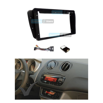 Kit Montaggio Autoradio 9"Pollici Seat Ibiza (2008-2015) Mascherina, Cablaggio Autoradio Android