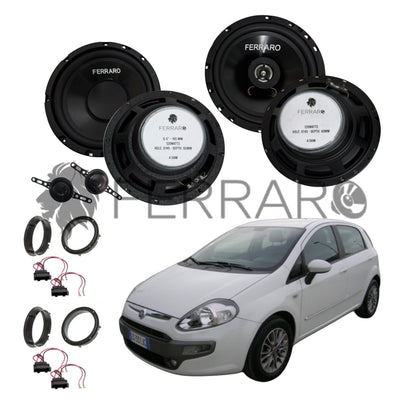 FerraroStore Kit 6 Altoparlanti | ASK-165.2 | ASC-652PC | Ant/Post | Fiat Punto Evo