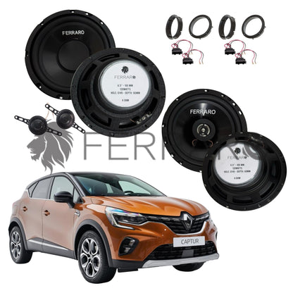 FerraroStore Kit 6 Altoparlanti | ASK-165.2 | ASC-652PC | Ant/Post | Renault Captur II Serie (Dal 2020>)