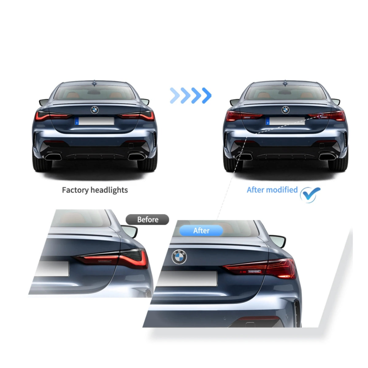 Fanali Posteriore Completo per BMW Serie 4 G22, G23, G26, G82, G83 (Dal 2020>) a LED