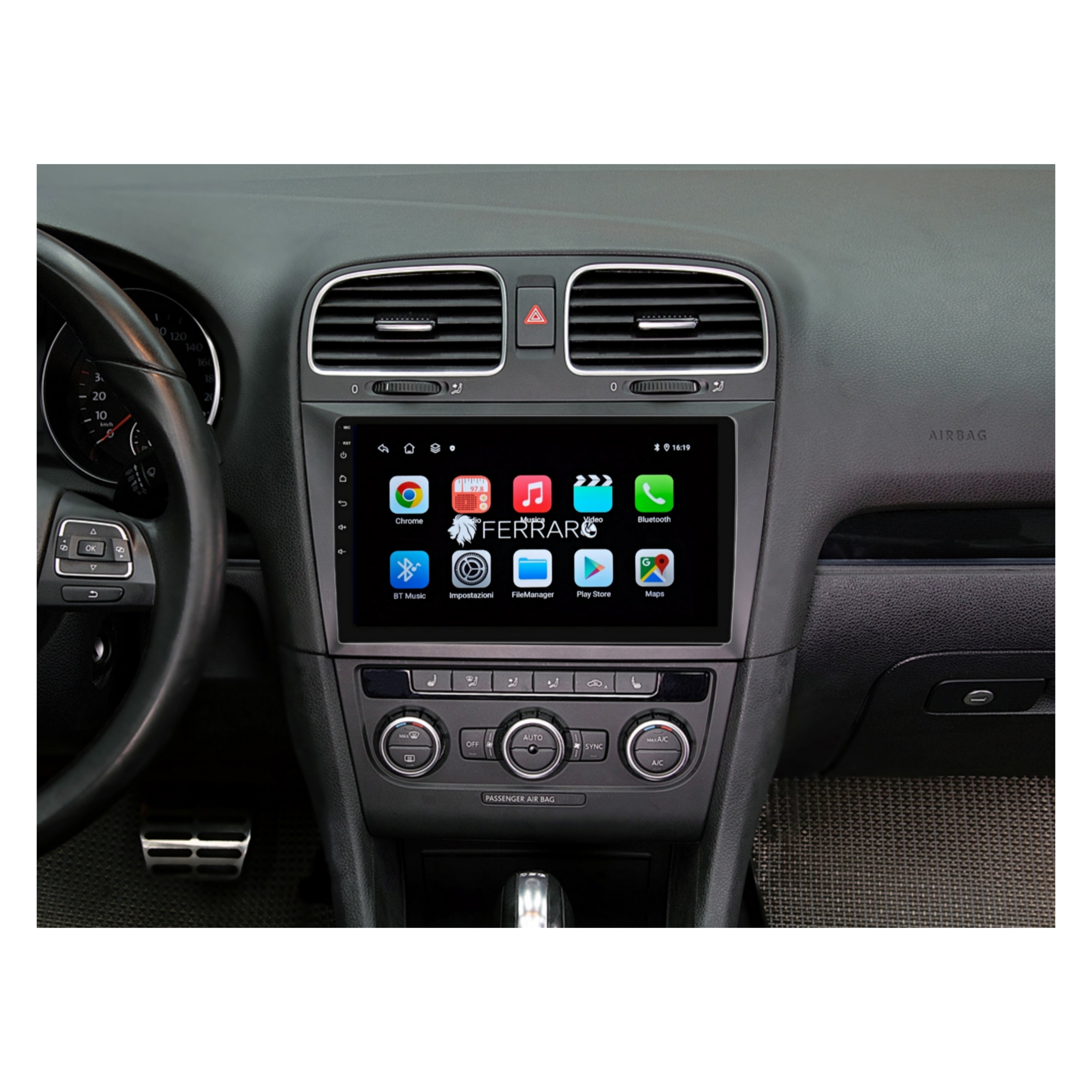 Cablaggio per Volkswagen Golf MK6 (2008-2012) Recupero Comandi al Volante per Autoradio Android