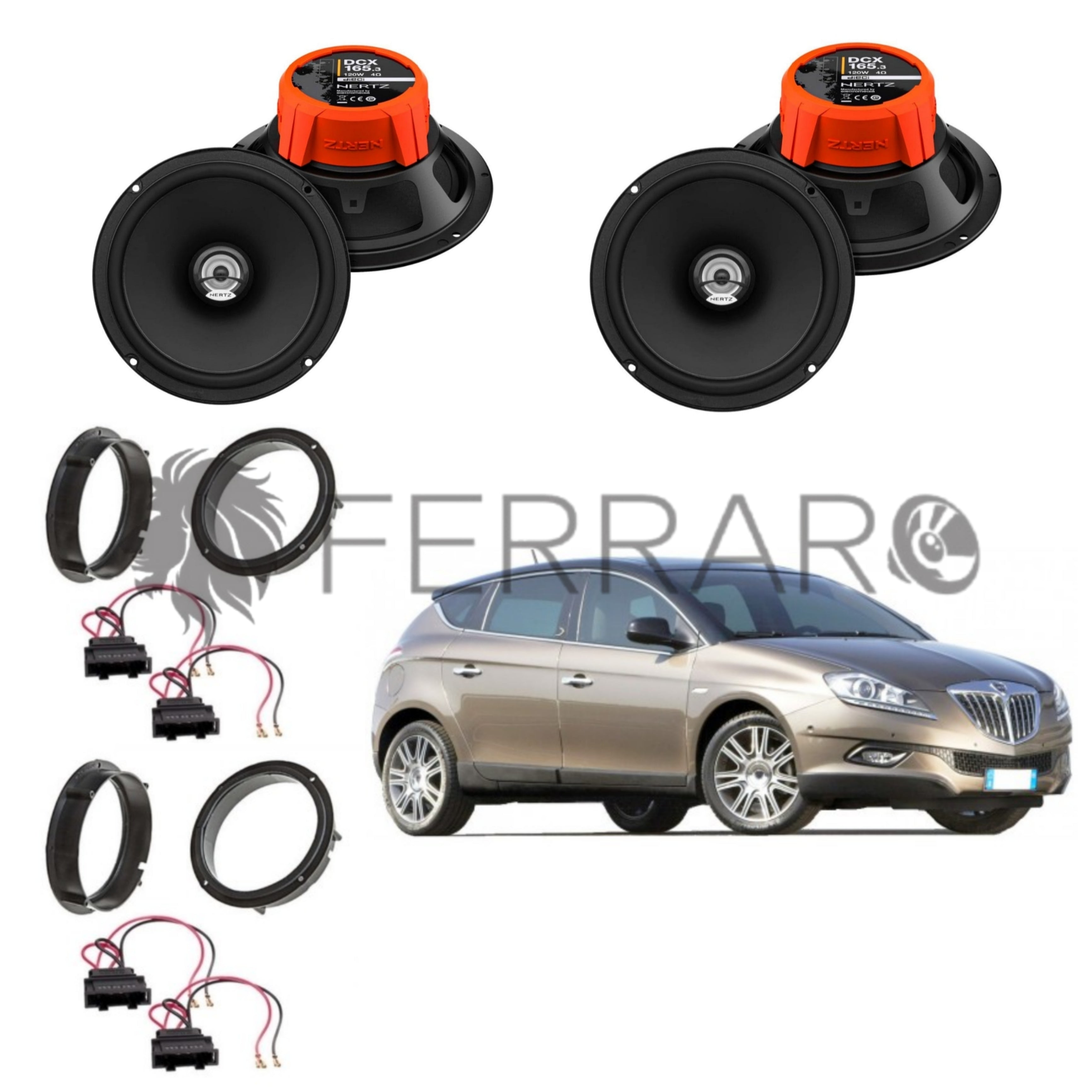 Hertz Kit 4 Casse | DCX 165.3 | Ant/Post | Lancia Delta dal 2008>