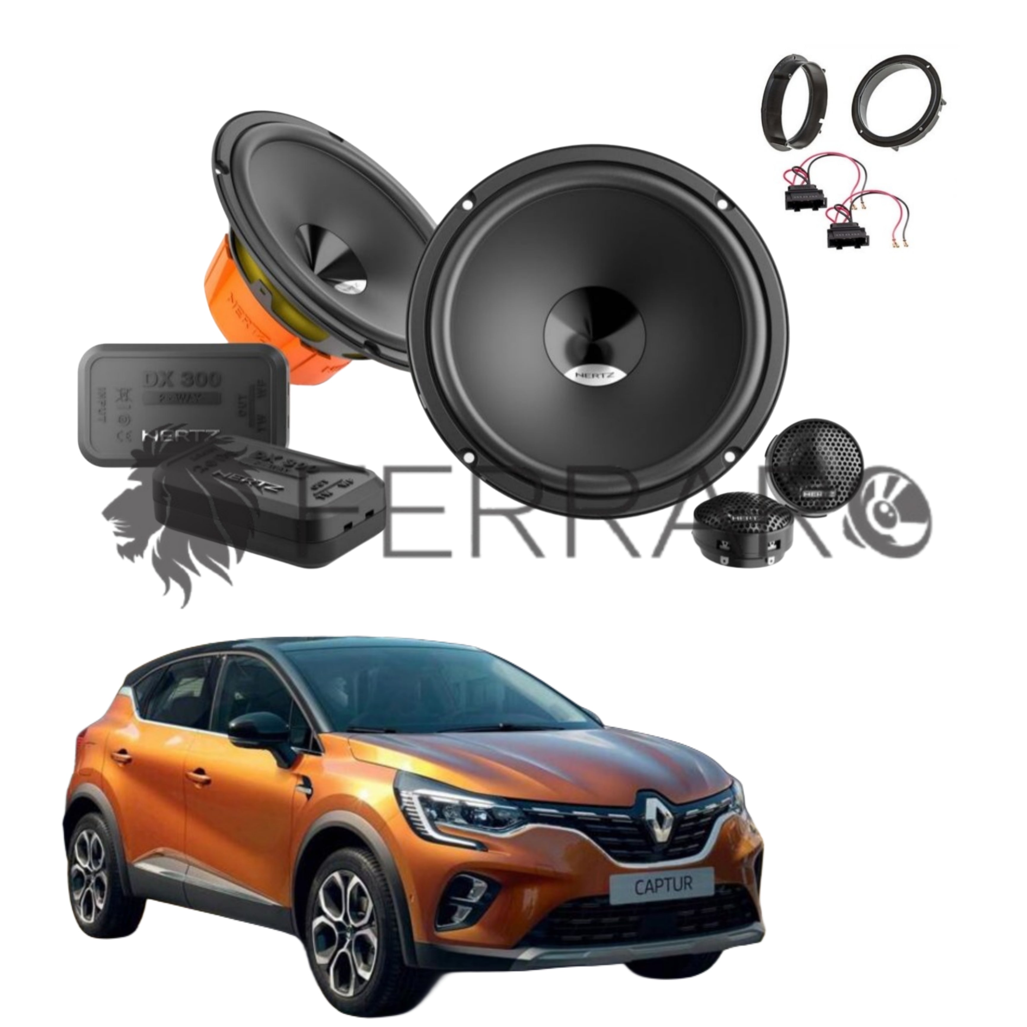 Hertz Kit 4 Casse | DSK 165.3 | Ant o Post | Renault Captur I | 1ª Serie (2013-2019)