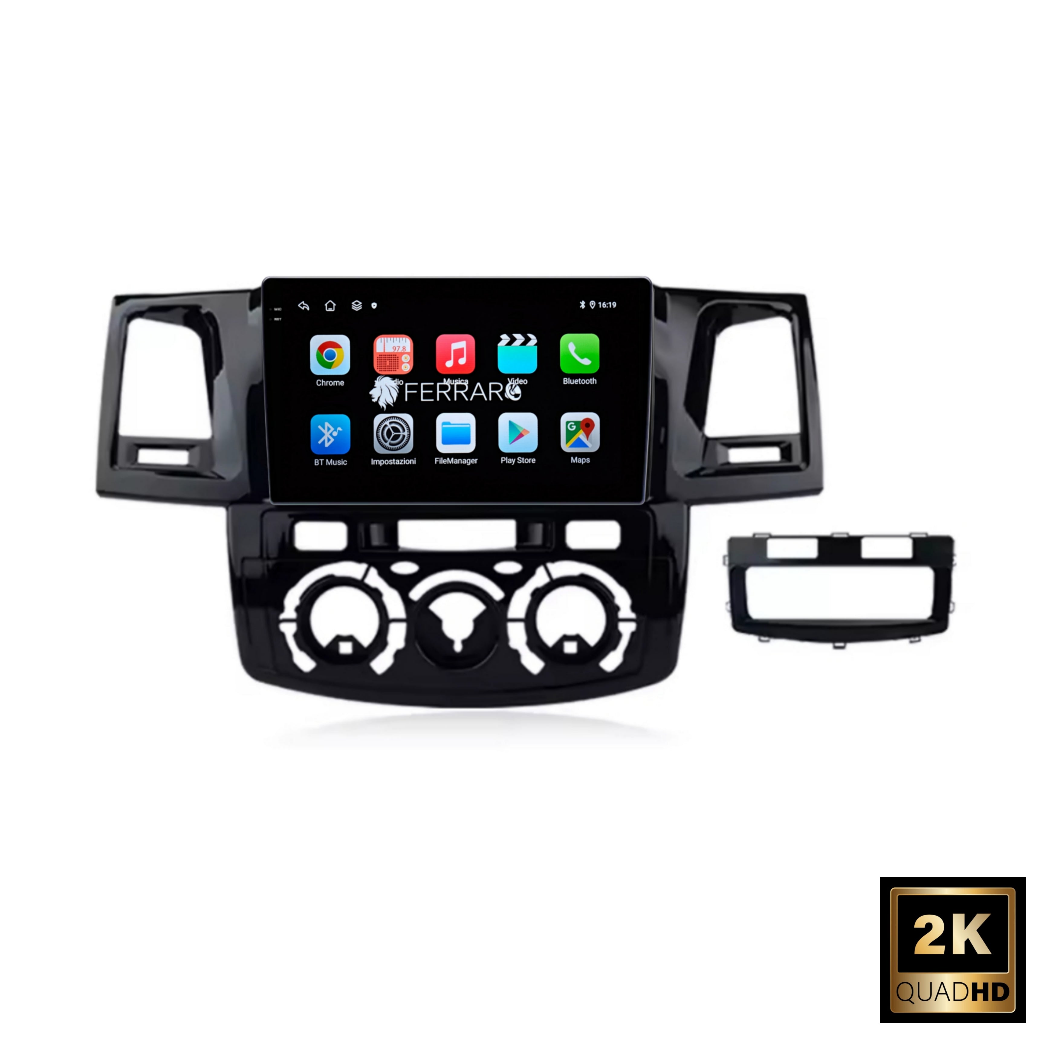 Autoradio per Toyota Fortuner Hilux Revo Vigo 9" 2K | 2007-2015 | Android | Bluetooth | CarPlay | Android Auto | 12/256GB Ram