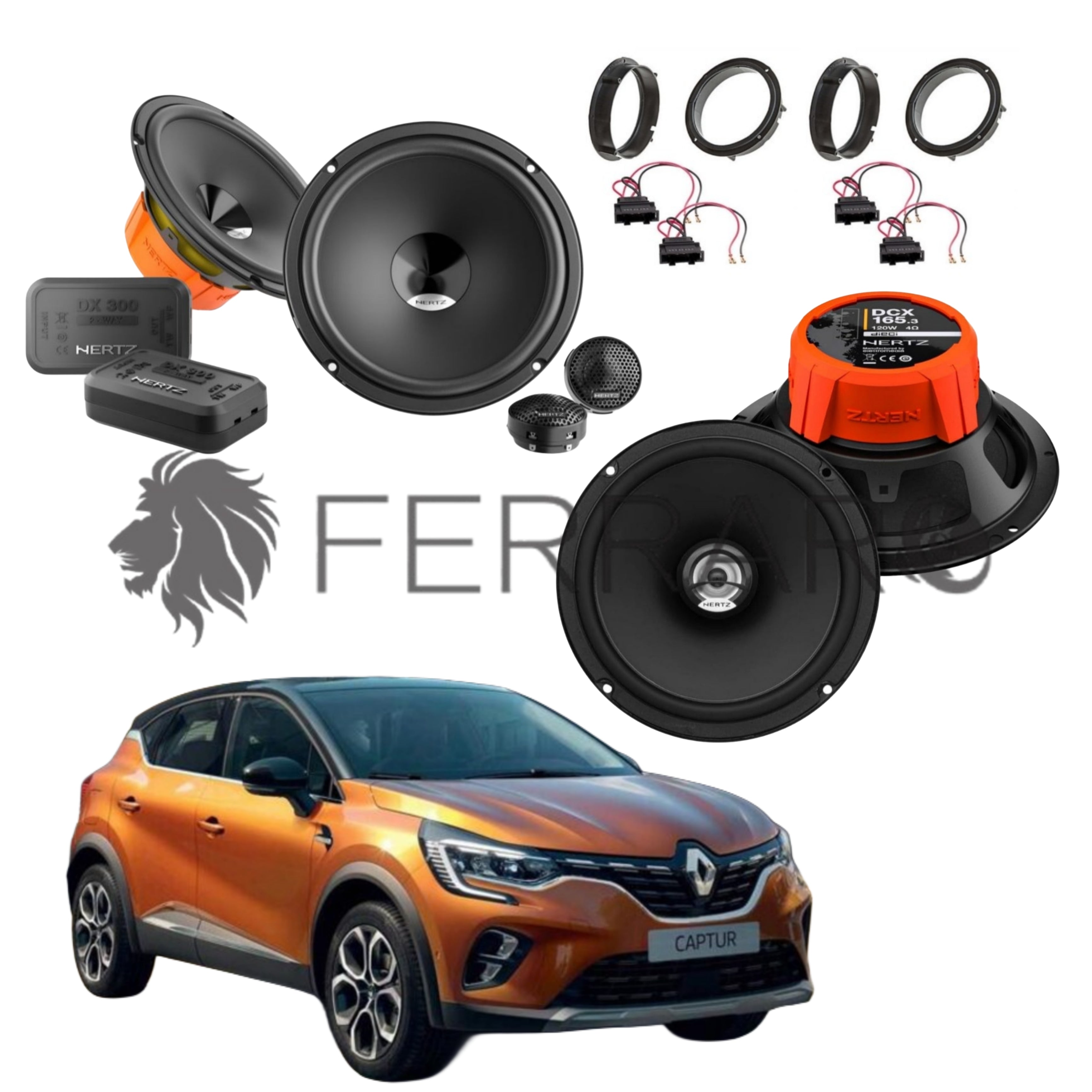 Hertz Kit 6 Casse | DSK 165.3 | DCX 165.3 |  Ant/Post | Renault Captur I | 1ª Serie (2013-2019)