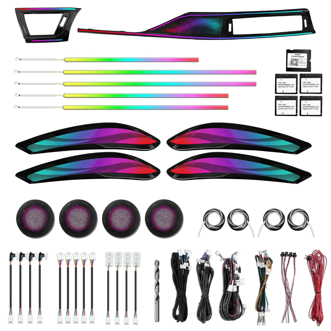Ambient Light per BMW F30/F36, Serie 4 Gran Coupé, 256 Colori RGB