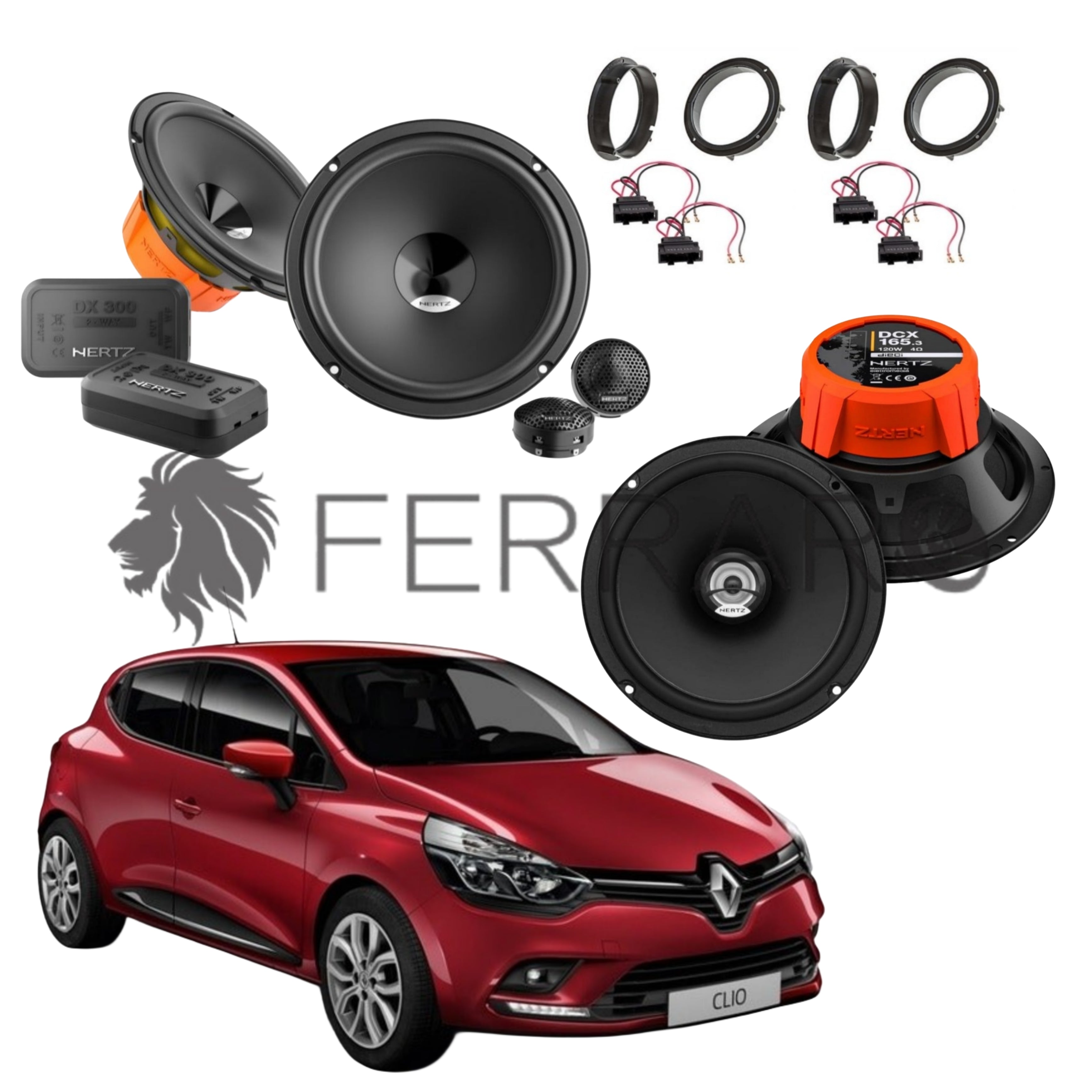 Hertz Kit 6 Casse | DSK 165.3 | DCX 165.3 |  Ant/Post | Renault Clio V | 5ª Serie (Dal 2019>)
