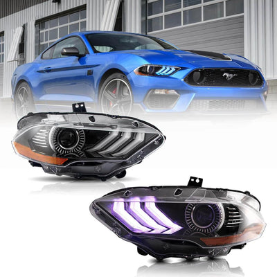 Fanali Anteriore Completo per Ford Mustang 6ª Serie (2018-2024) a LED, RGB