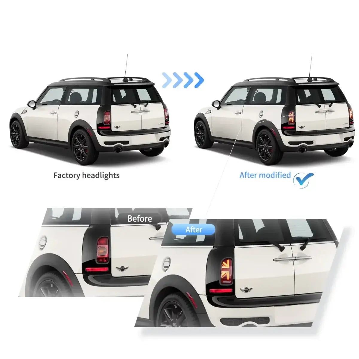 Fanali Posteriore Completo per BMW Mini Clubman R55 (2007-2014) a LED