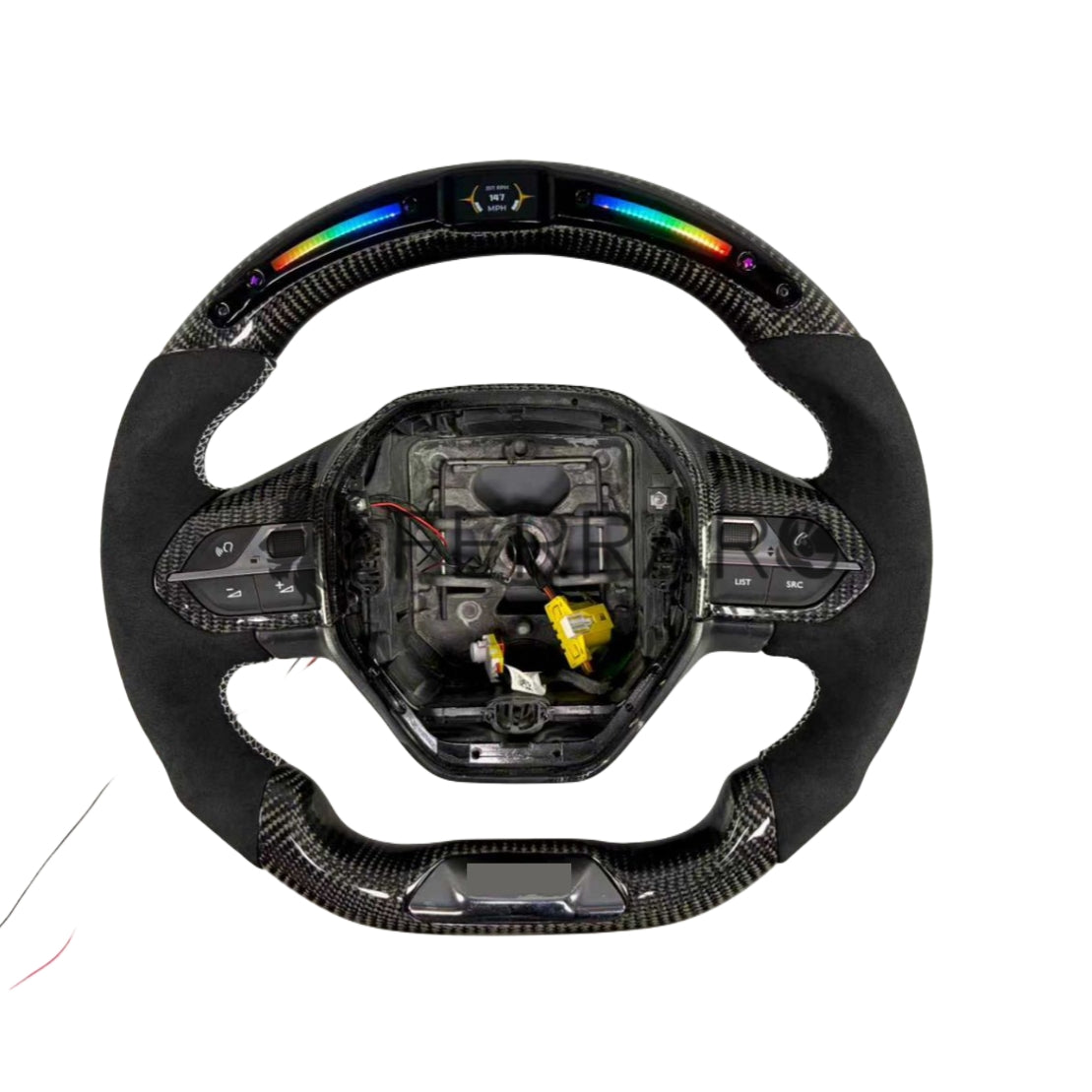 Volante Sportivo per Peugeot 3008, Carbonio, Customizzato in Pelle, LED