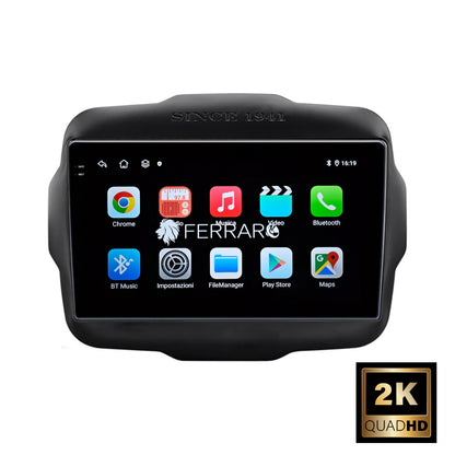 Autoradio per Jeep Renegade 9" 2K | 2016-2020 | Android | Bluetooth | CarPlay | Android Auto | 12/256GB Ram