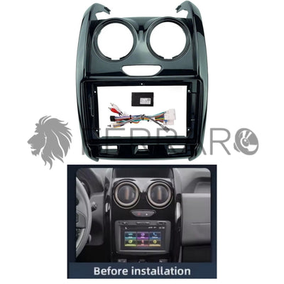 Kit Montaggio Autoradio 9"Pollici Renault Duster, Lada Largus Mascherina, Cablaggio Autoradio Android