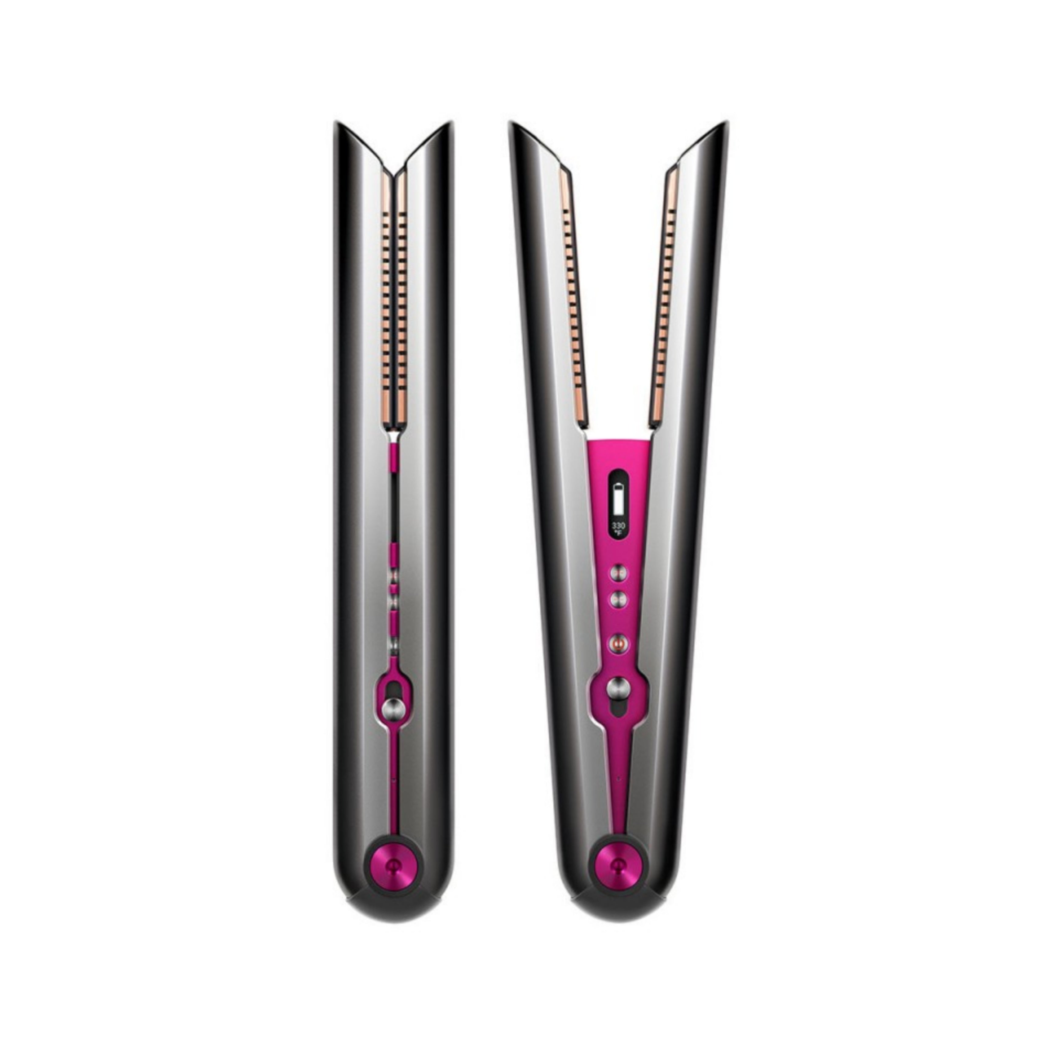 Dyson Piastra Capelli Senza Filo Corrale Nero-Nichel/Fucsia