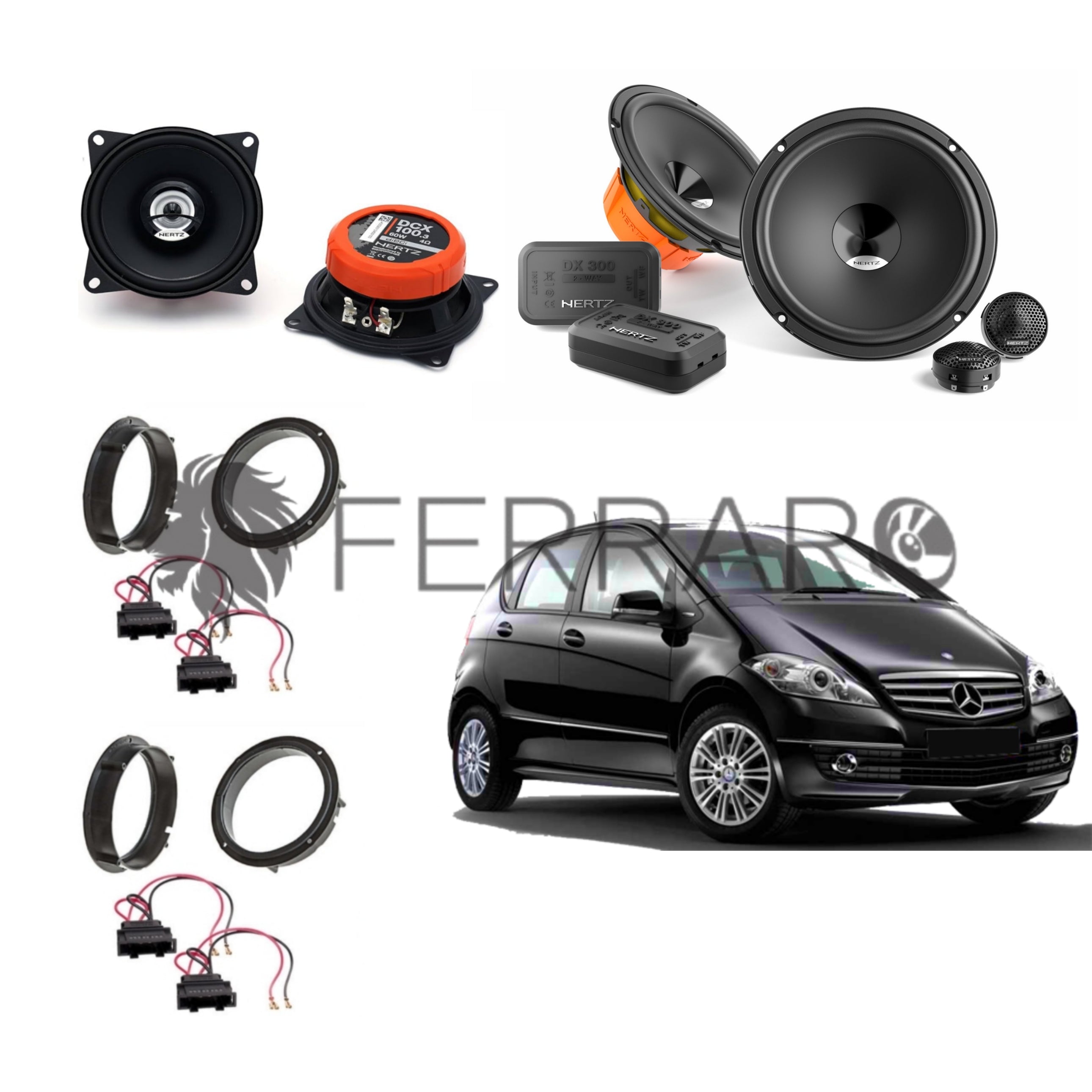 Hertz Kit 6 Casse | DSK 165.3 | DCX 100.3 | Ant/Post | Mercedes Classe A/B w169/w245