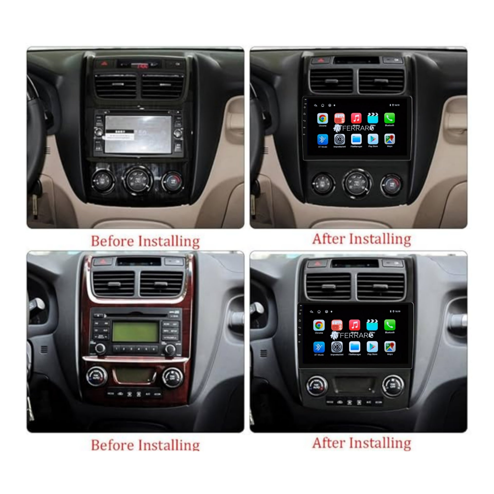 Autoradio per Kia Sportage 2 9" | 2007-2009 | Android | Bluetooth | CarPlay | Android Auto | 2GB/4GB/6GB/8GB Ram