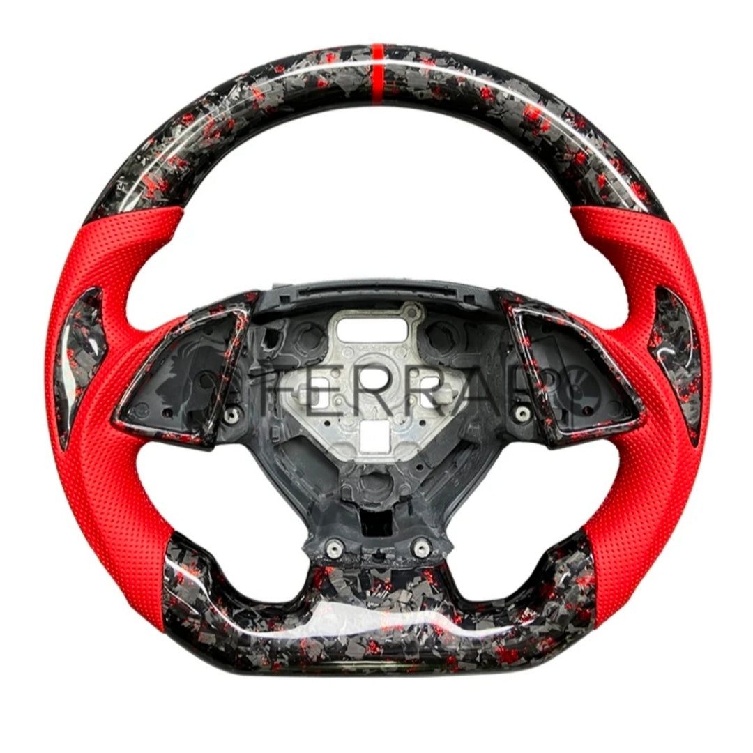 Volante Sportivo per Chevrolet Camaro SS ZL1 (2016-2023), Carbonio, Customizzato in Pelle