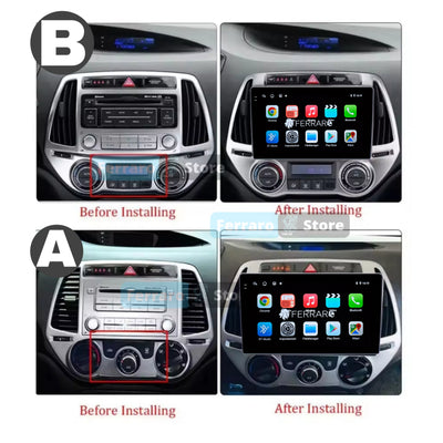 Autoradio per Hyundai i20 9" 2K | 2008-2014 | Android | Bluetooth | CarPlay | Android Auto | 12/256GB Ram