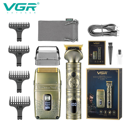VGR Kit 2-1 Combo, Trimmer, Shaver, Accessori V-649