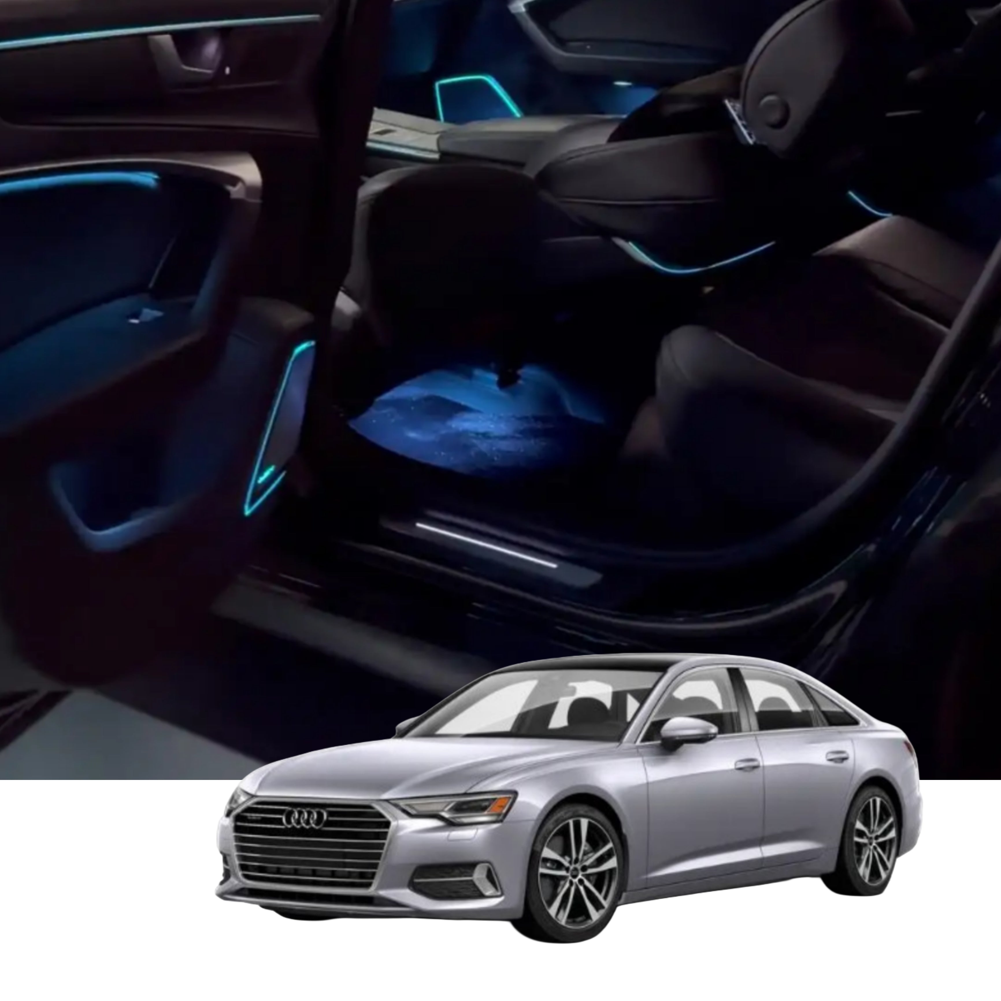 Ambient Light per Audi A6 C8 (2018-2026), 64 Colori RGB