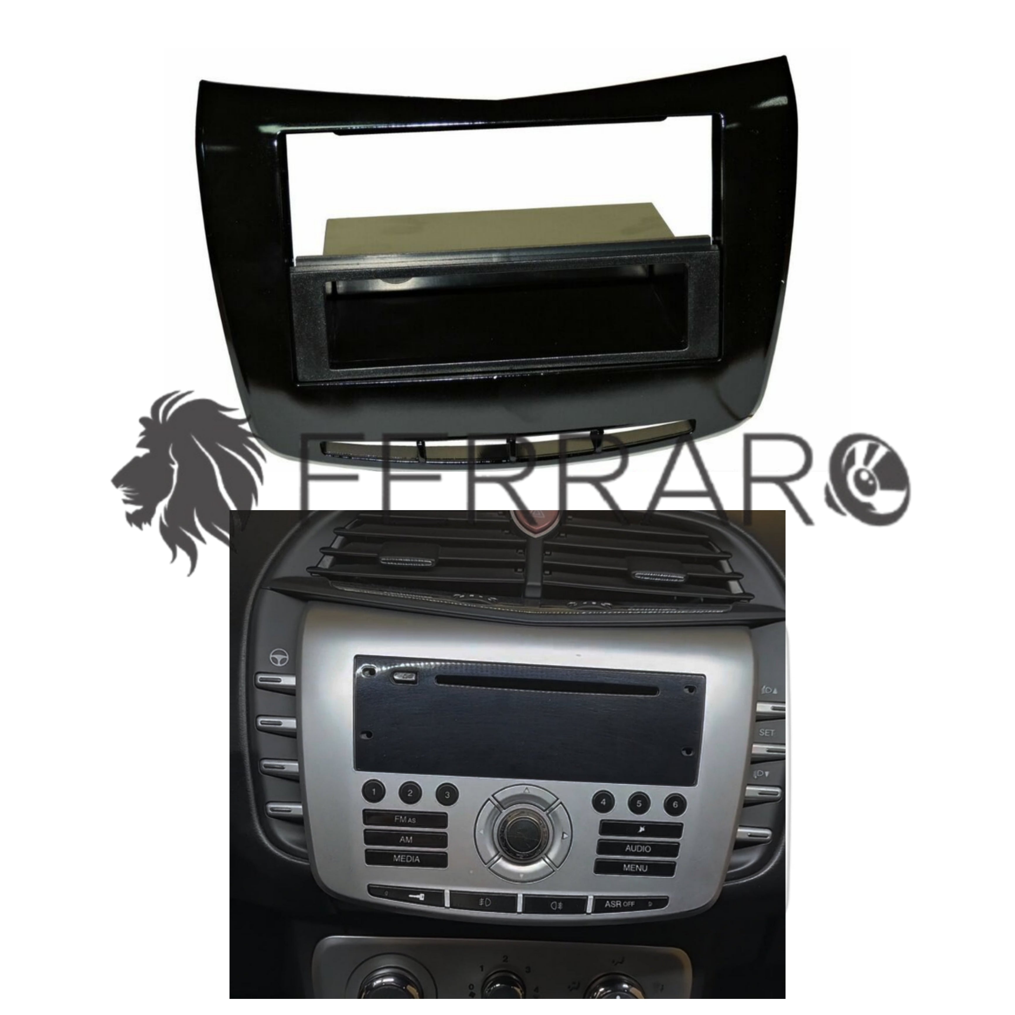 Car Radio Panel, 1DIN with Drawer, Lancia Delta, from 2009 - 2014