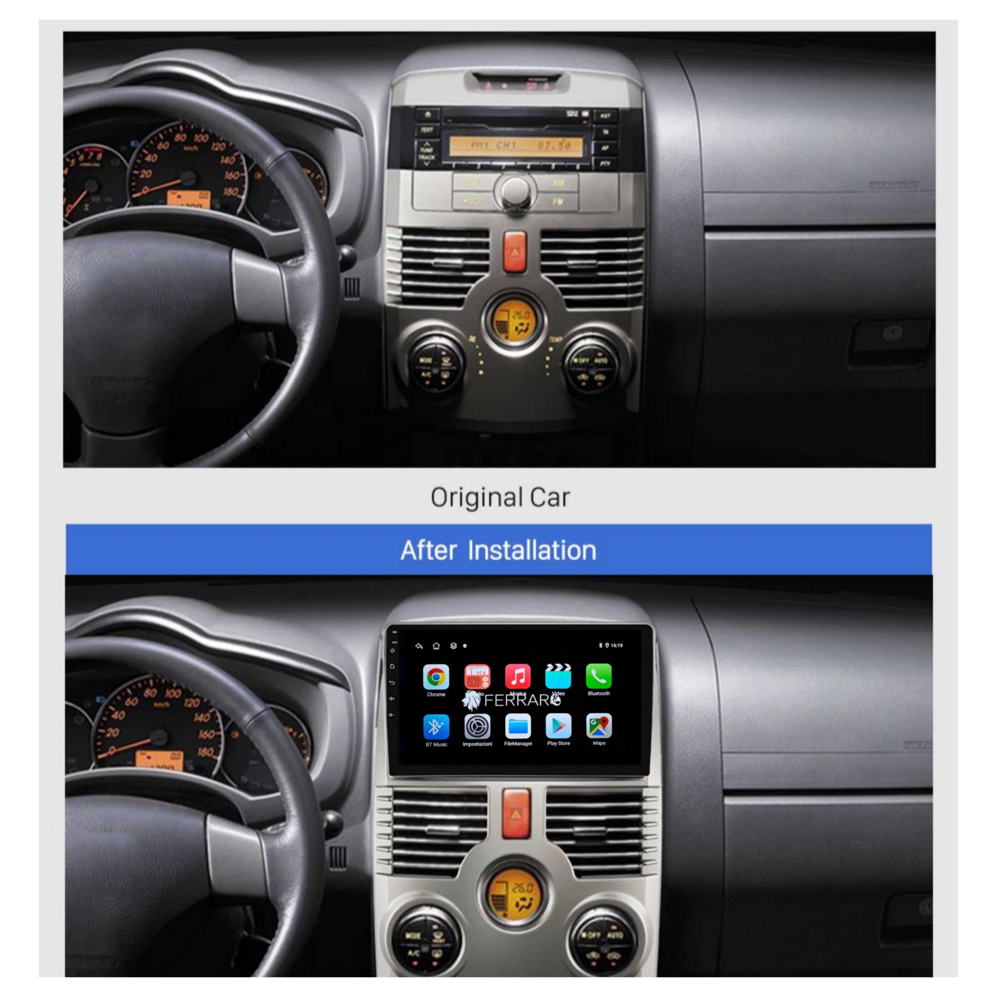 Autoradio per Toyota Rush | Daihatsu Terios 9" | 2006-2016 | Android | Bluetooth | CarPlay | Android Auto | 2GB/4GB/6GB/8GB Ram