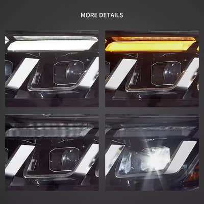 Fanali Anteriore Completo per Ford Mustang Eco Boost, GT, GT350, GT500 (2015-2017) a LED