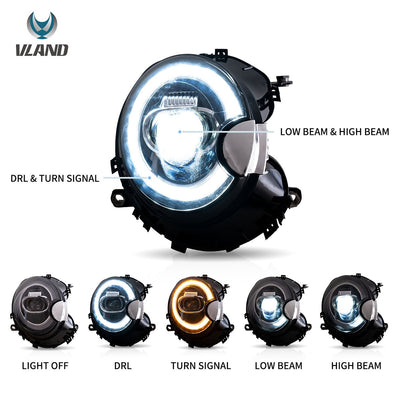 Fanali Anteriore Completo per BMW Mini Cooper S R55, R56, R57, R58, R59 (2007-2014) a LED